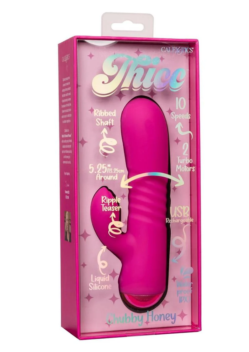 Thicc Chubby Honey Dual Motor Vibrator with Clitoral Stimulator - Image 4