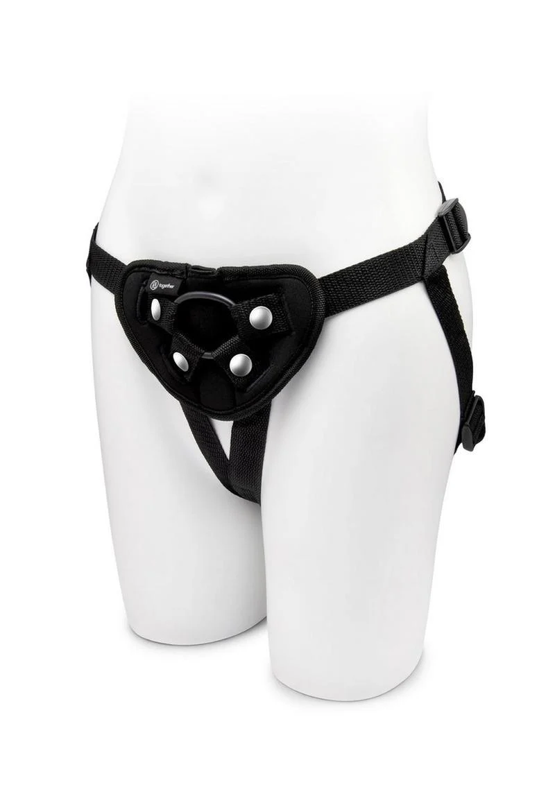 Together Toys Duo Silicone 5.5in, 7.75in Dildos and Harness - Image 2