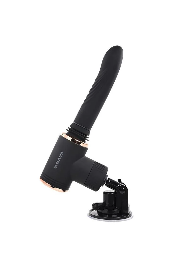 Too Hot to Handle Rechargeable Silicone Thrusting Vibrator with Suction Cup - Image 4