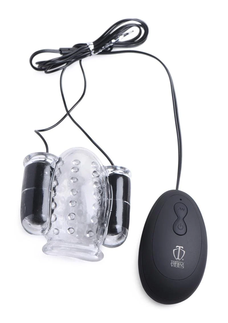 Trinity Men Twin Bullet Penis Head Teaser with Remote Control - Image 4
