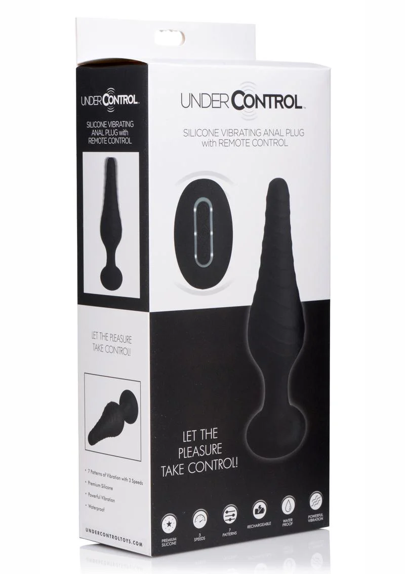 Under Control Rechargeable Silicone Vibrating Anal Plug with Remote Control - Image 3