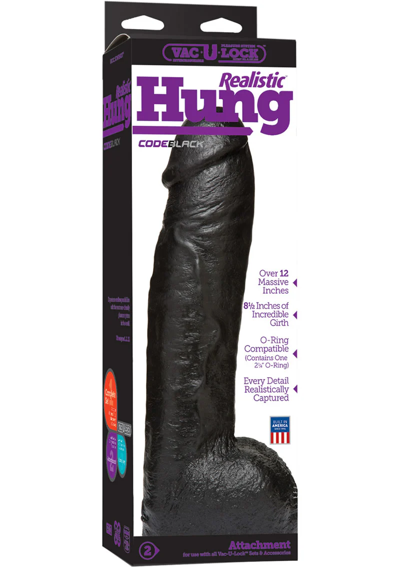 Vac-U-Lock Codeblack Realistic Hung Dildo - Image 2