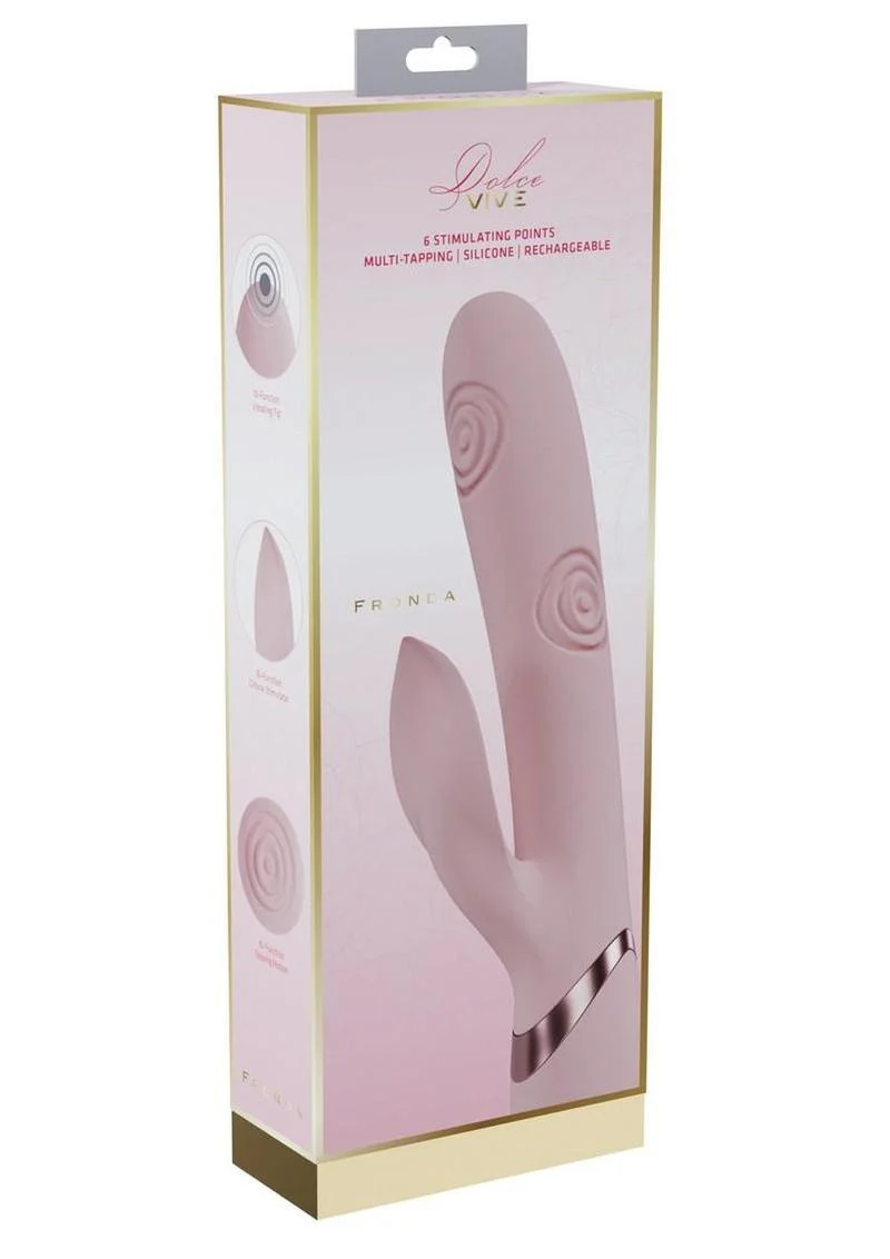 Vive Fronda Rechargeable Silicone Triple Motor G-Spot Vibrating and Tapping Leaf Clit Stimulator - Image 2