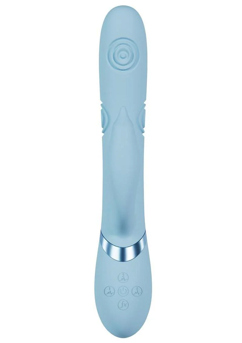 Vive Pallina Rechargeable Silicone Triple Motor G-Spot Vibrating and Tapping Beads Clit Stimulator - Image 3