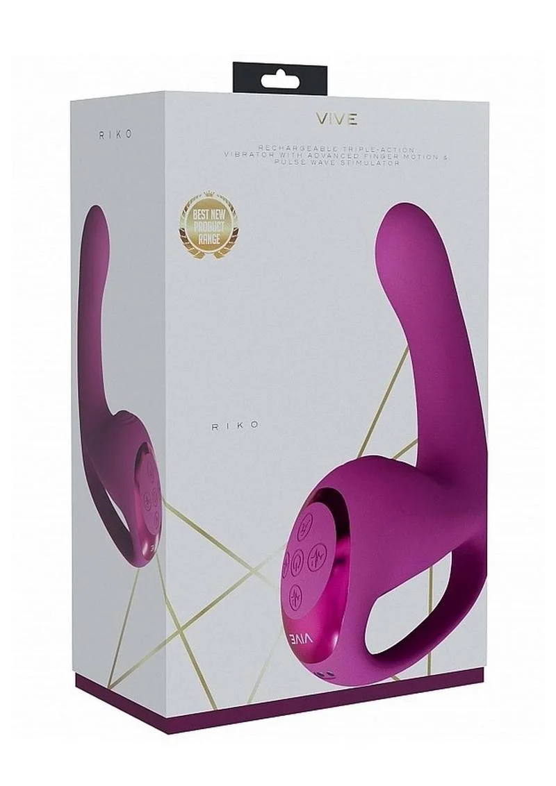 Vive Riko Rechargeable Silicone Triple Motor Thumper with Finger Motion Vibrator - Image 8