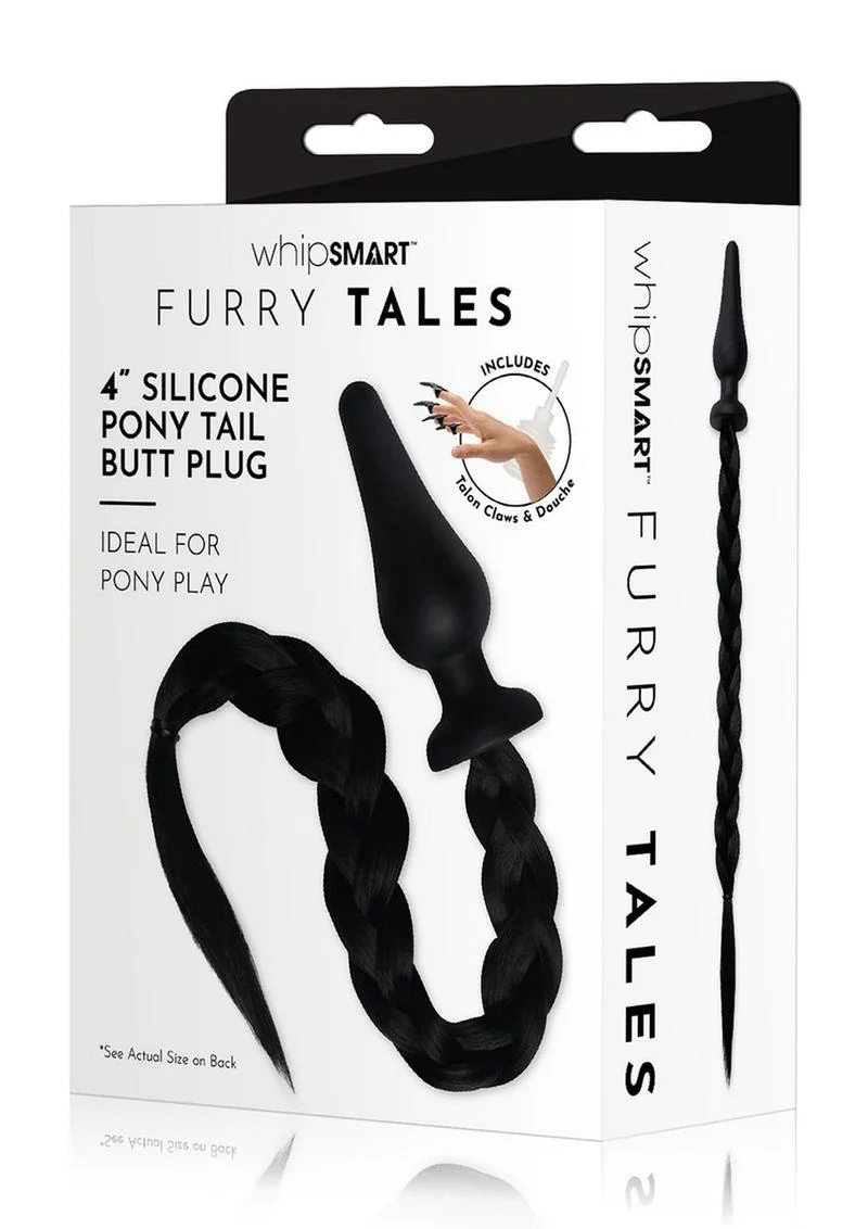 WhipSmart Silicone Plug 4in with Pony Tail - Image 3