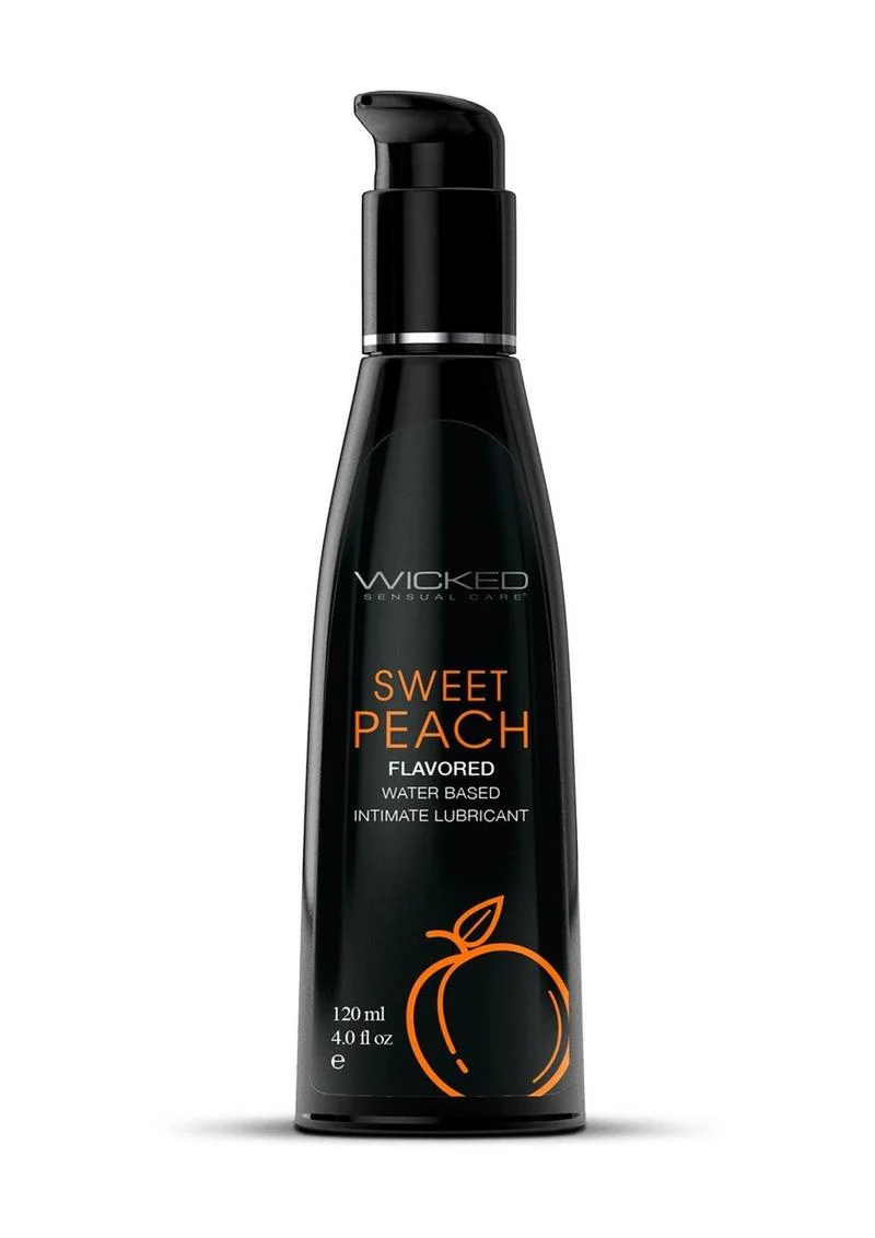 Wicked Aqua Water Based Flavored Lubricant Sweet Peach - Image 4