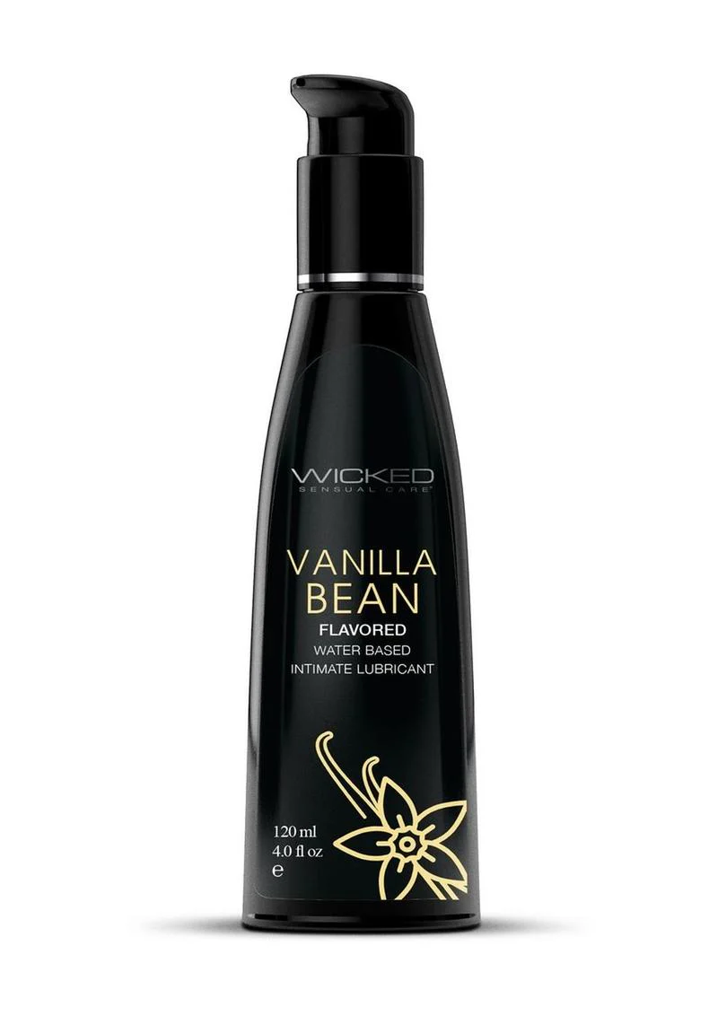Wicked Aqua Water Based Flavored Lubricant Vanilla Bean - Image 4