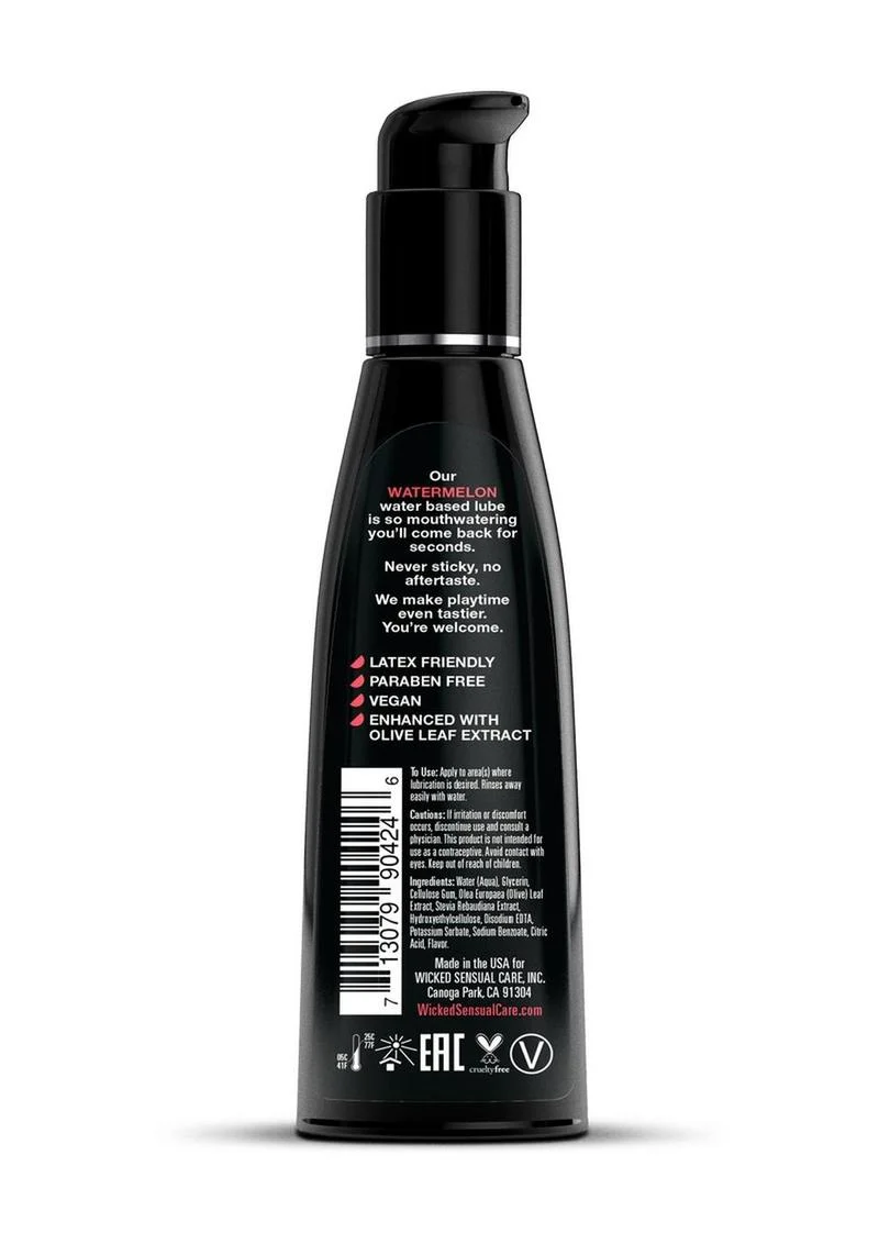 Wicked Aqua Water Based Flavored Lubricant Watermelon - Image 4