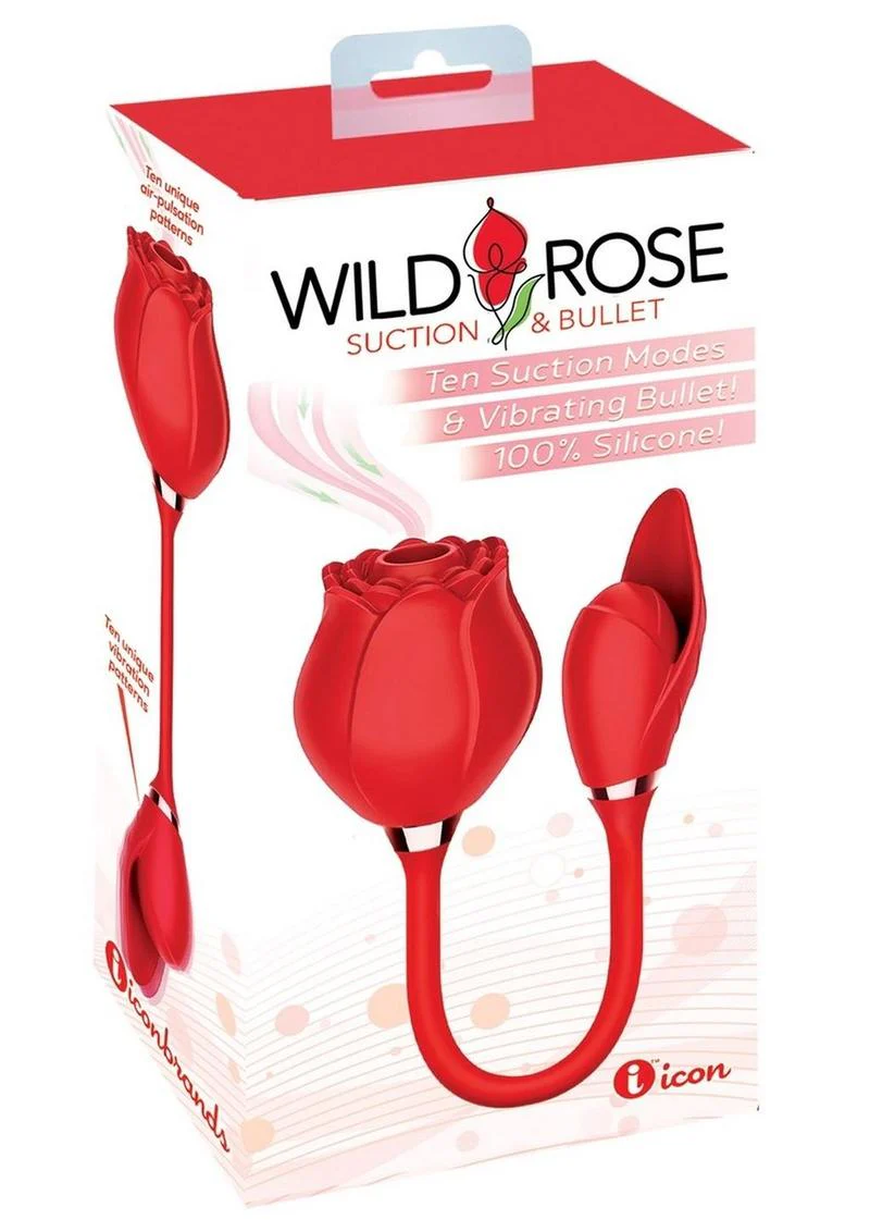 Wild Rose and Bullet Rechargeable Silicone Clitoral Stimulator with Suction - Image 3