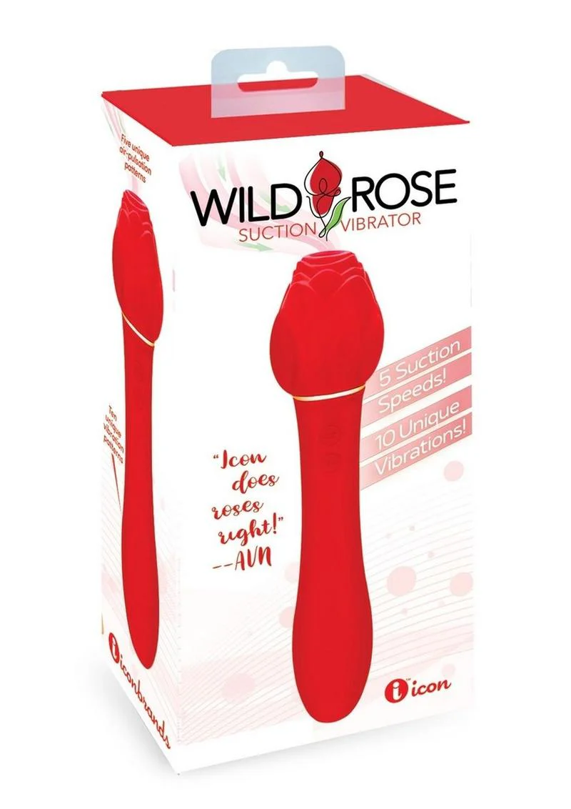 Wild Rose Rechargeable Silicone Suction + Vibrator - Image 2