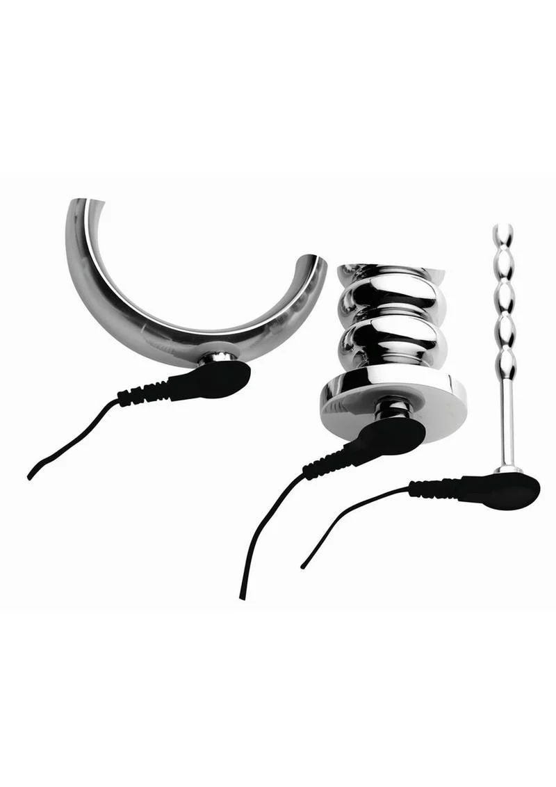 Zeus Electrosex Deluxe Voltaic For Him Stainless Steel E-Stim Kit - Image 4