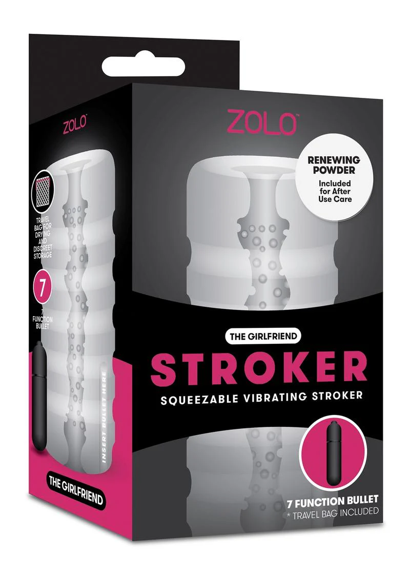 ZOLO The Girlfriend Stroker Squeezable Vibrating Masturbator with Bullet