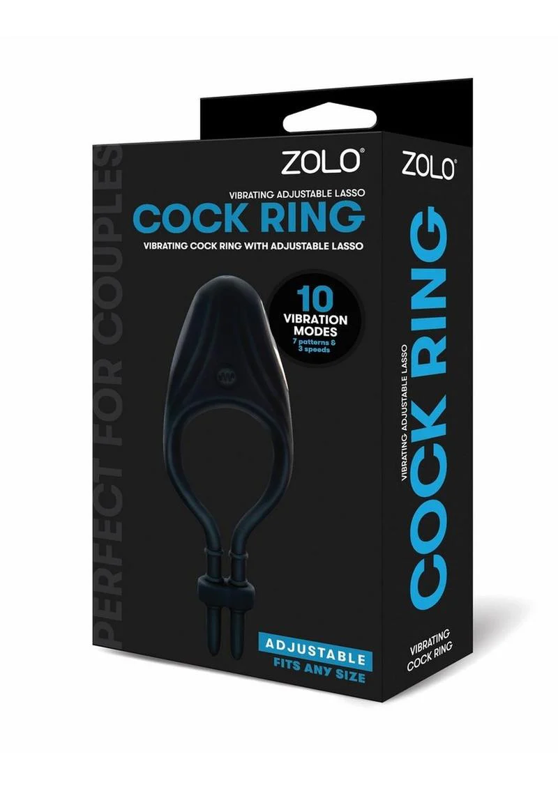 ZOLO Vibrating Adjustable Silicone Rechargeable Lasso Cock Ring - Image 2